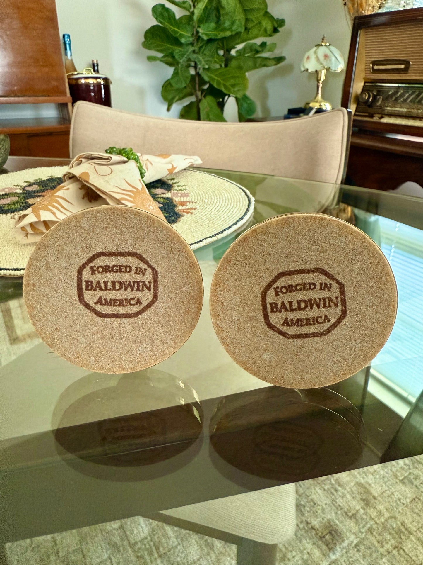 Vintage Baldwin Brass Candlestick Holders - (set of 2)