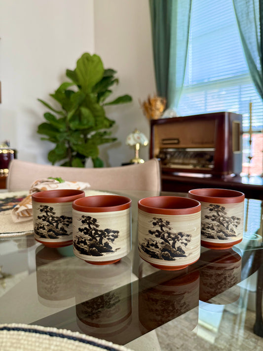 Vintage Japanese Teacups - (set of 4)