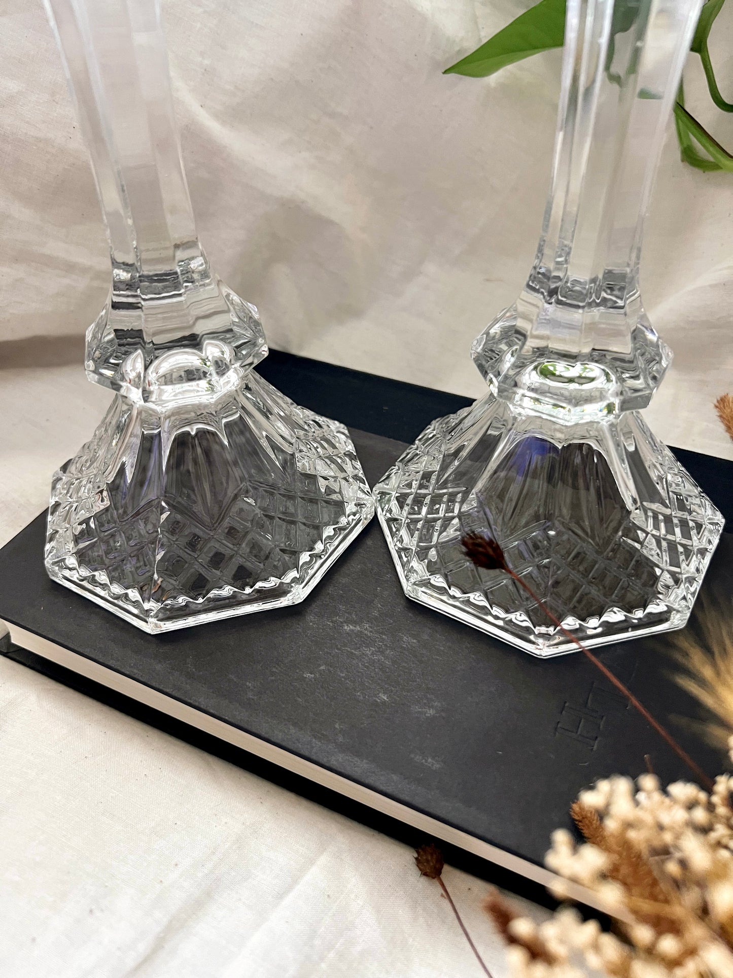 Crystal Candle Holders (2)