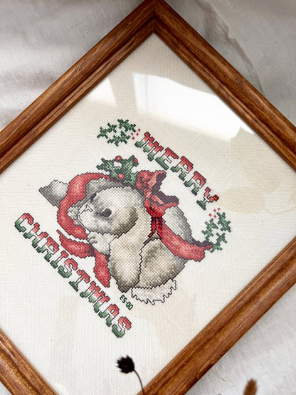 Christmas Bunny Needlepoint