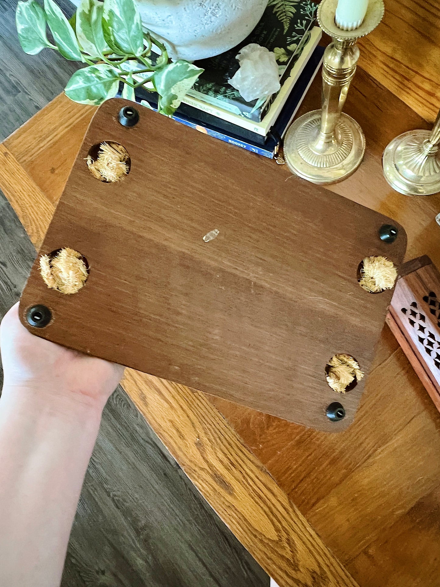 MCM Wood Cheese Board with Ceramic Cutting Tile