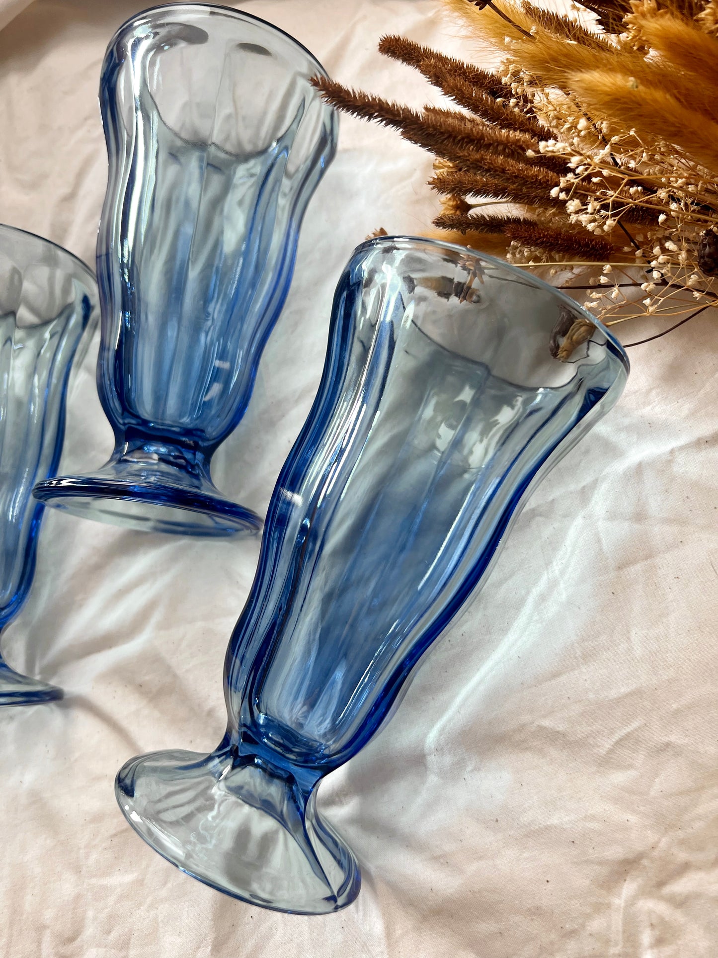 Anchor Hocking Blue Sundae Glass