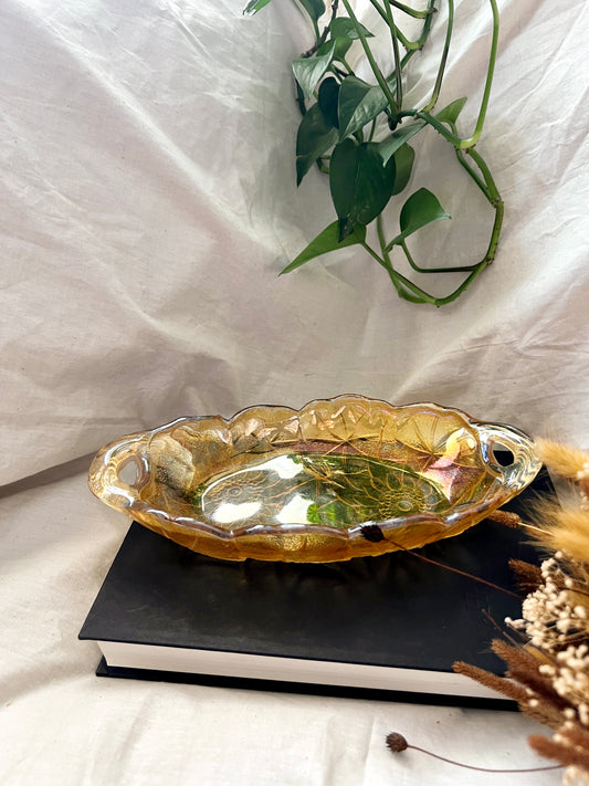 Carnival Glass Marigold Dish