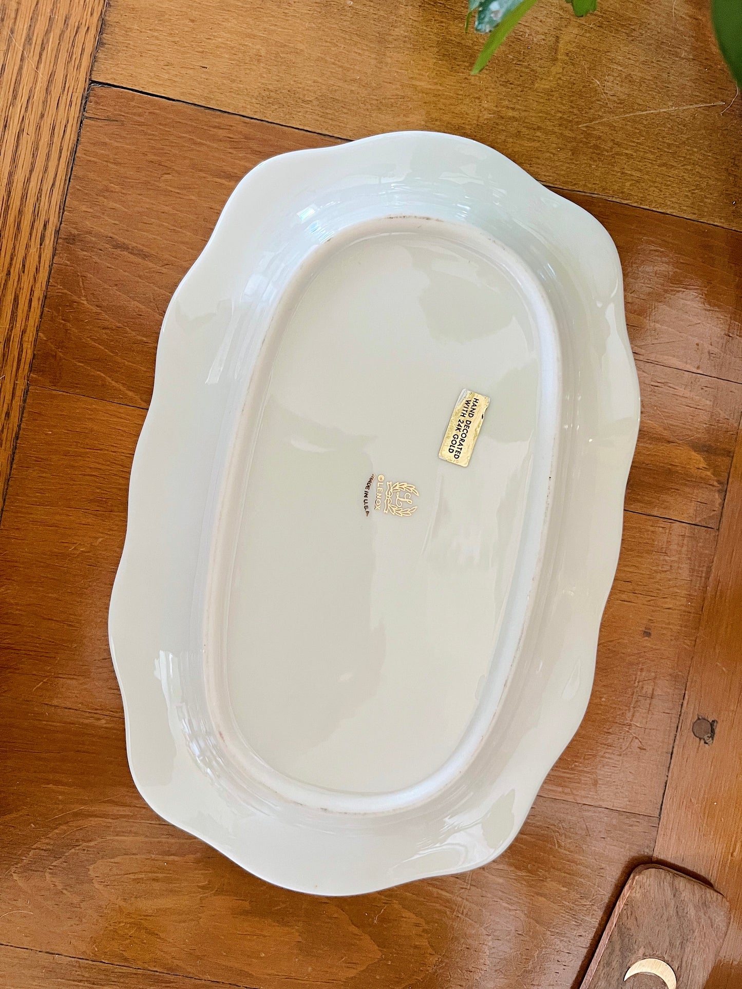 Lenox Gold Trimmed Porcelain Tray