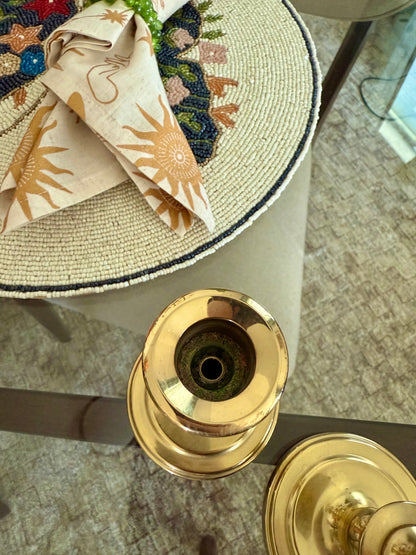 Vintage Baldwin Brass Candlestick Holders - (set of 2)