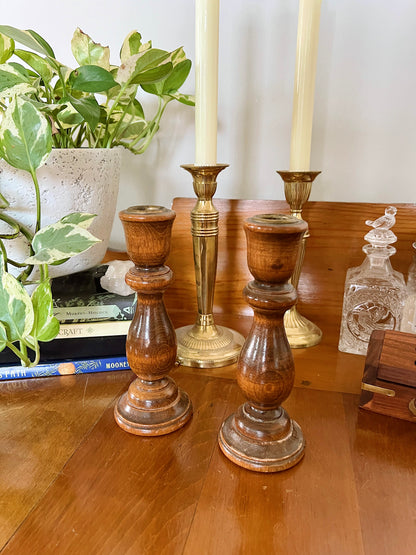 Wooden Candlestick Holders