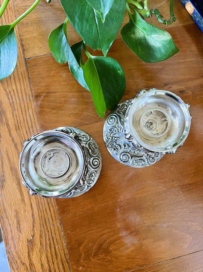 Vintage Godinger Silver Plated Candle Holders